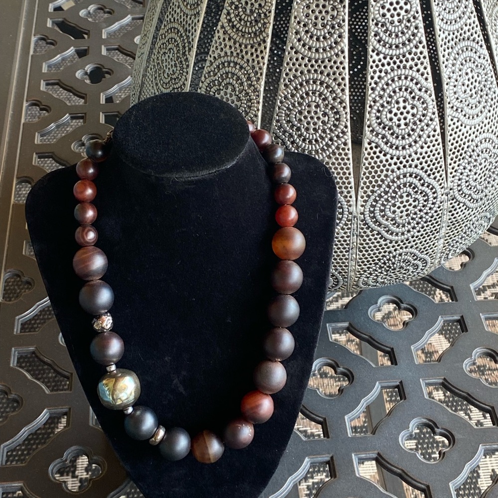 Silpada Brown Beaded Necklace with Ombré Effect